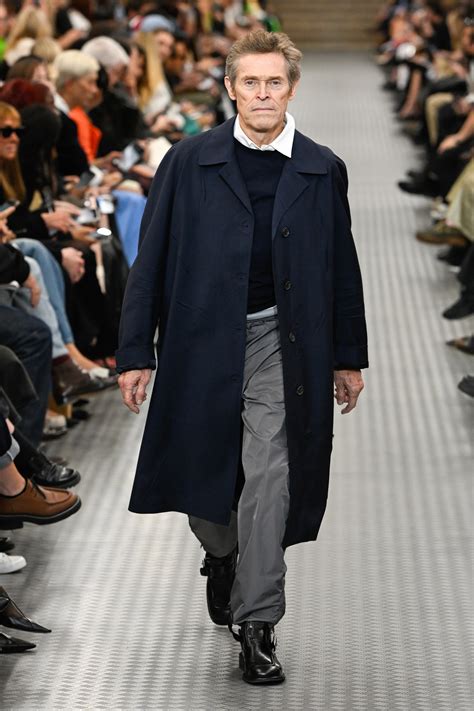 Willem Dafoe Was in Peak Form on the Miu Miu Runway .